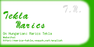 tekla marics business card